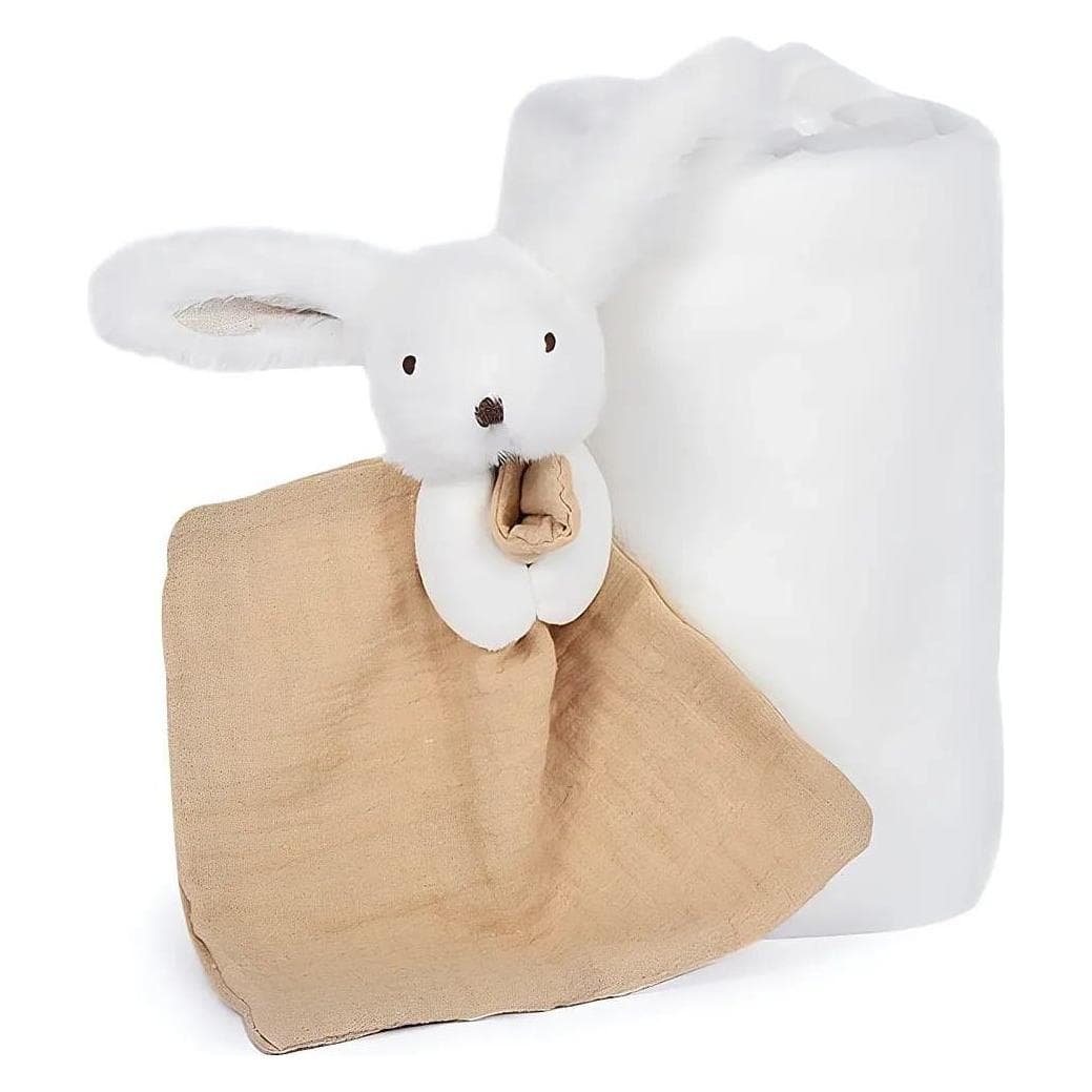 Doudou et Compagnie, Knuffeldoekje, Happy Wild deken & knuffeldoekje,wit (MQ2)**