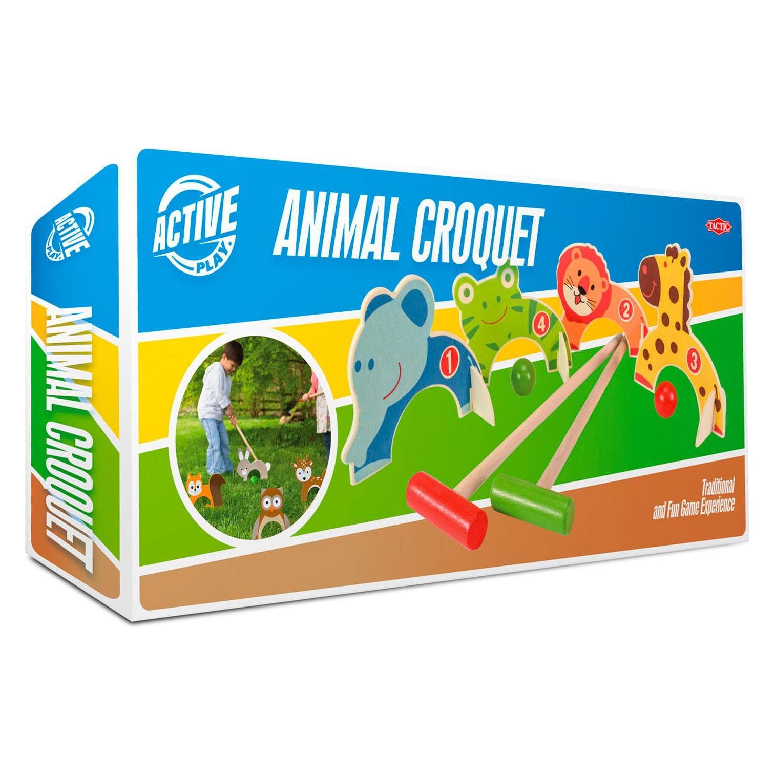 Tactic Houten dieren croquet set