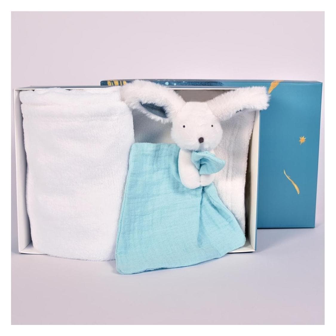 Doudou et Compagnie, Knuffeldoekje, Happy Pop deken & knuffeldoekje,wit (MQ2)**