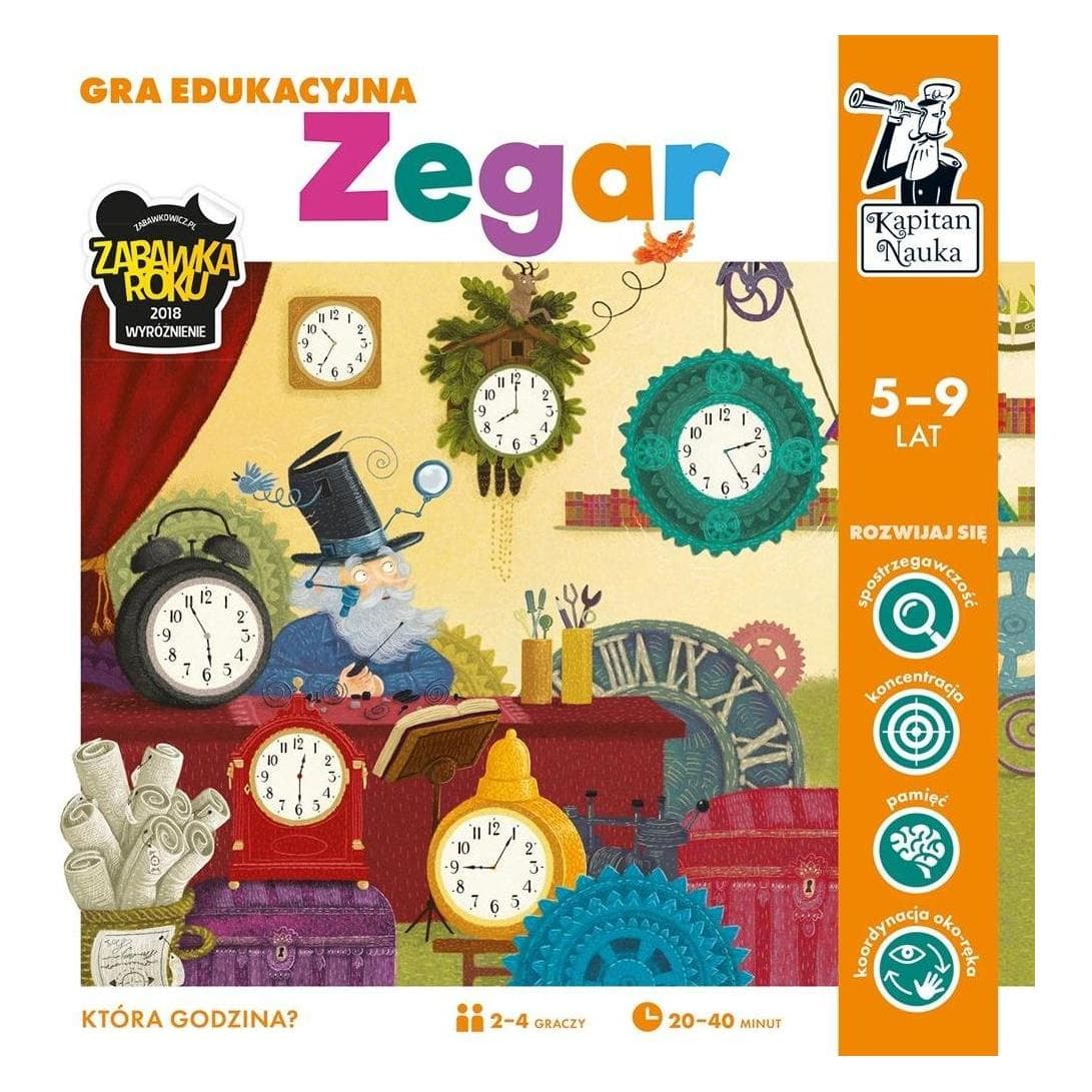 Edgard Kapitein Wetenschap. Educatief spel. Klok (5 - 9 Jaren)