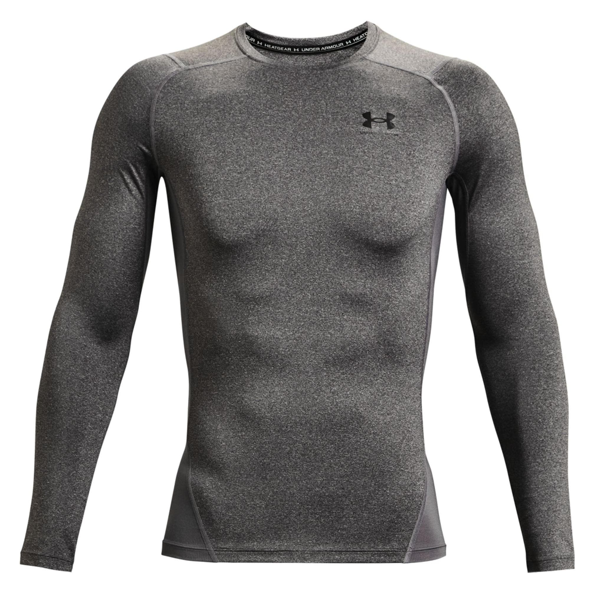 Under Armour, Mannen, Sportief shirt, HeatGear Armour Heren Lange Mouw (M), Grijs, M