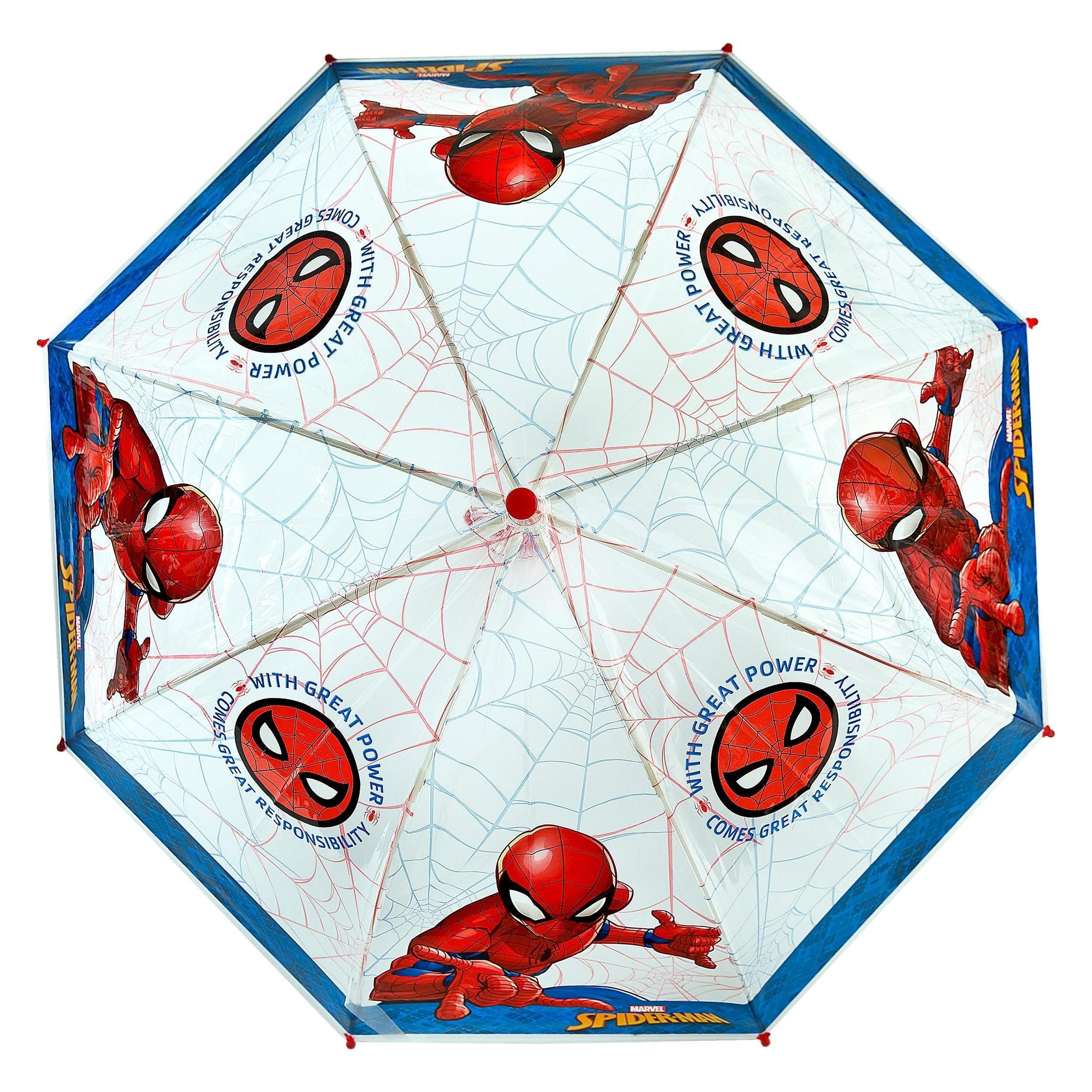 Spiderman, Unisex, Paraplu, Paraplu, Blauw, Rood, Transparant