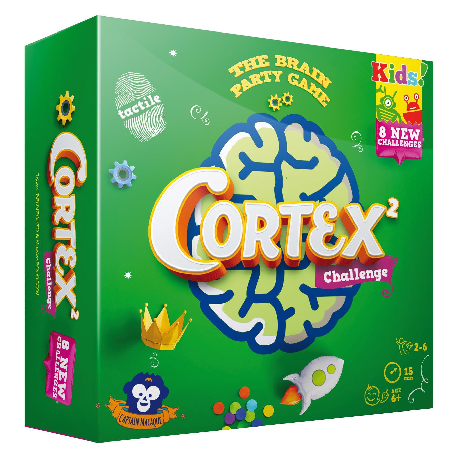 Asmodée MAC0009 - Cortex Challenge 2 Kids, kaartspel, voor 2-6 spelers, vanaf 6 jaar (Duits, Italiaans, Spaans, 2 - 6 Spelers)