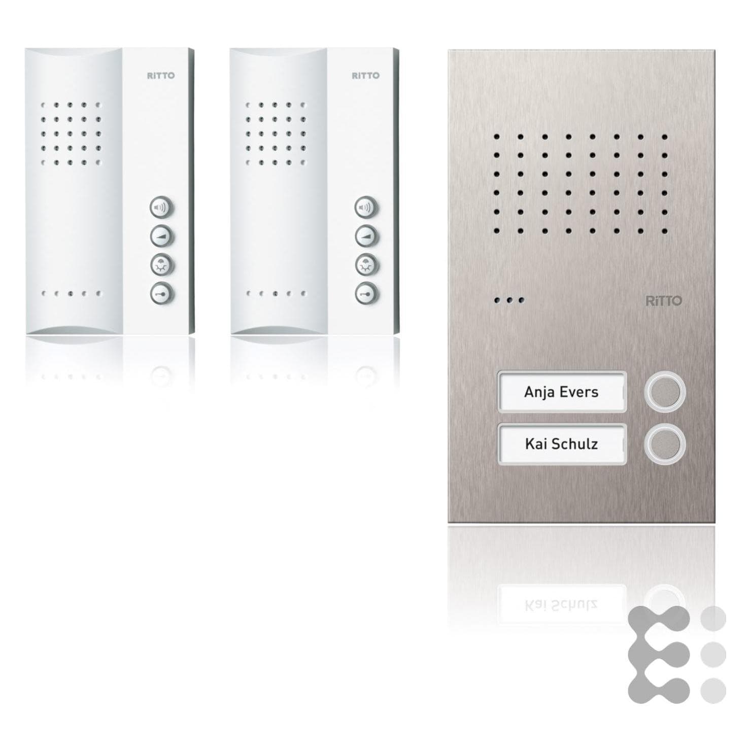 Schneider Electric, Bel + deurintercom, Acero pur AudioSet handsfree eenheid (Bedraad)