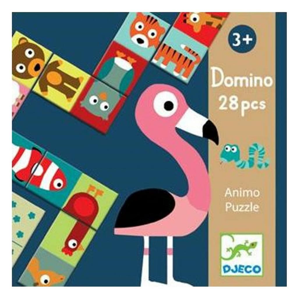 Djeco Educatief spel Domino dieren (mult) (Duits, Engels, Frans, Italiaans)