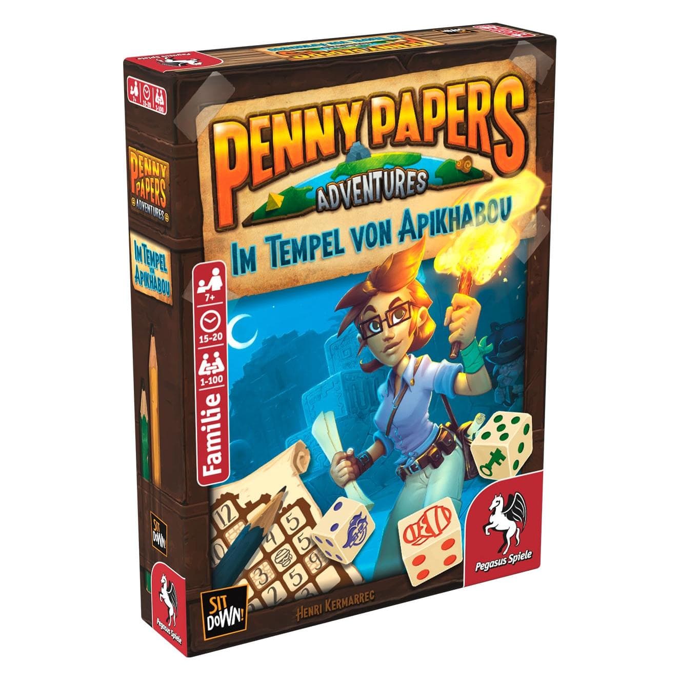 Pegasus In de Tempel van Apikhabou, d Penny Papers Adventures, vanaf 7 jaar, 1-100 spelers (Duits)