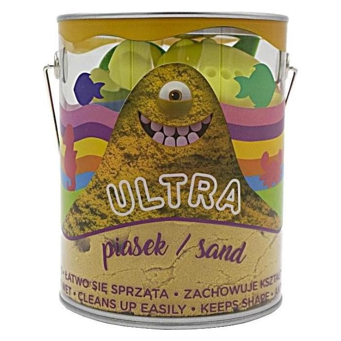 EPEE Zand UltraSand 900g blik 4 grote vormen 2 gereedschappen geel zeeleven