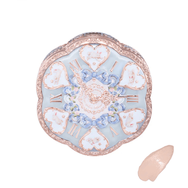 FlowerKnows - Bunny Garden Cushion Cream Foundation - 01 Shell Blue (Case+Refill) - 16g - C01 Cool Alabaster