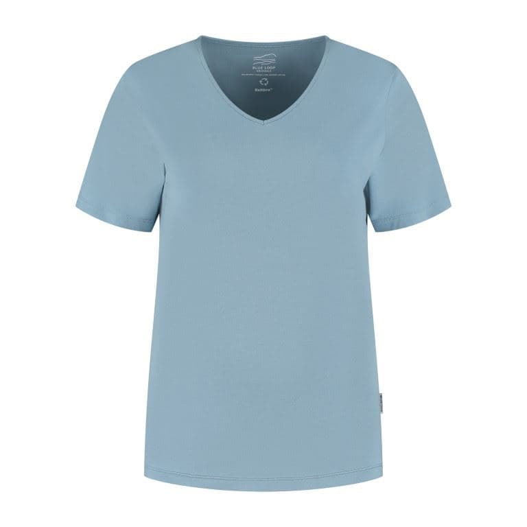 Refibra Loose Fit V-neck T-shirt Dames Blue Shadow XL