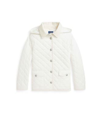 Polo Ralph Laurenvoor meisjes. 313910983006 Gewatteerd jack wit ((S) 7años= 130/134cm), Casual, Gerecycled polyester, kinderkleding