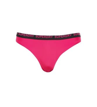 Superdryvoor vrouwen. W3010390A Stretchy bikinibroekje met een gedurfde snit in roze (L), Strandkleding, Gerecycled polyester, Duurzaam