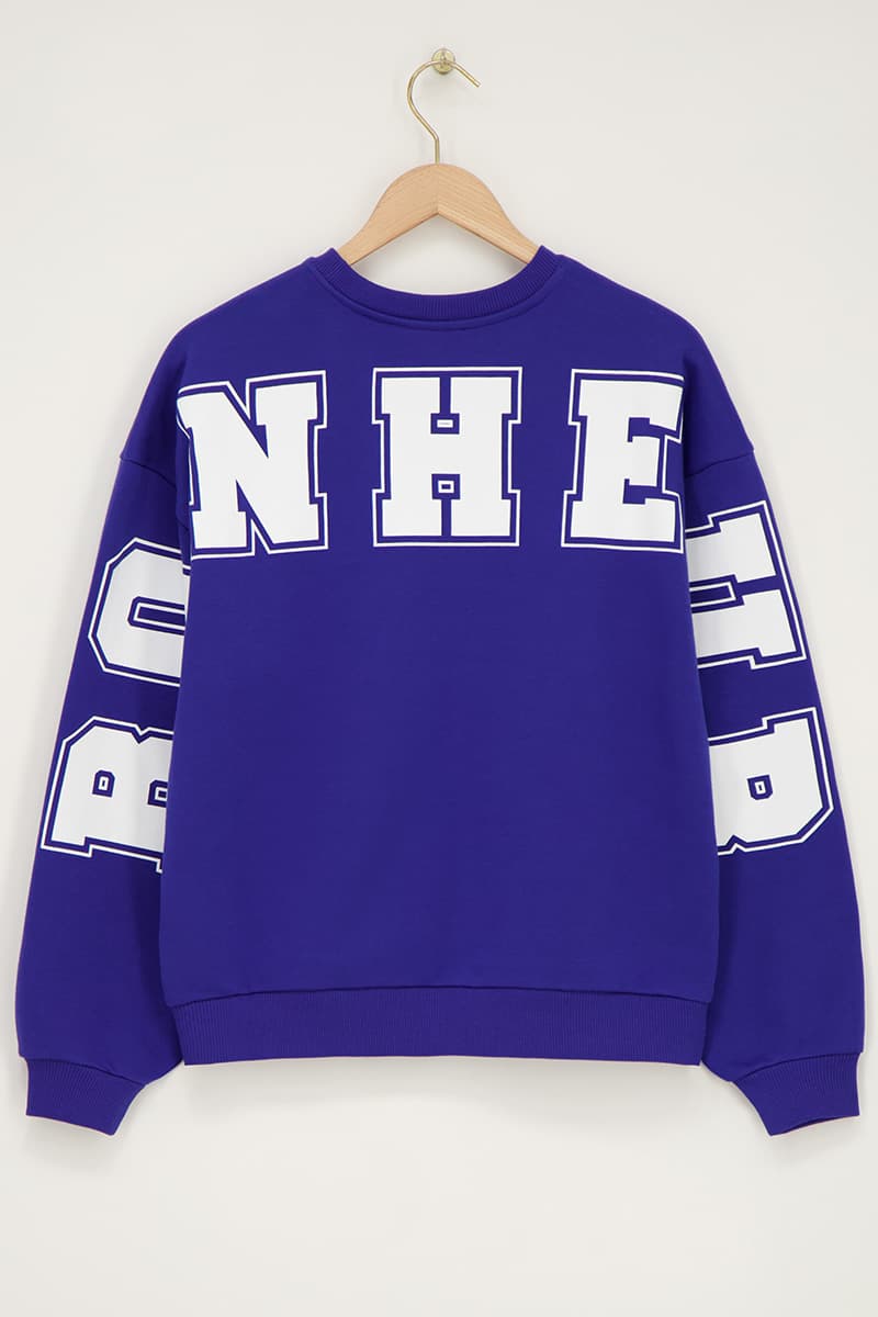 Blauwe oversized sweater "Bonheur"