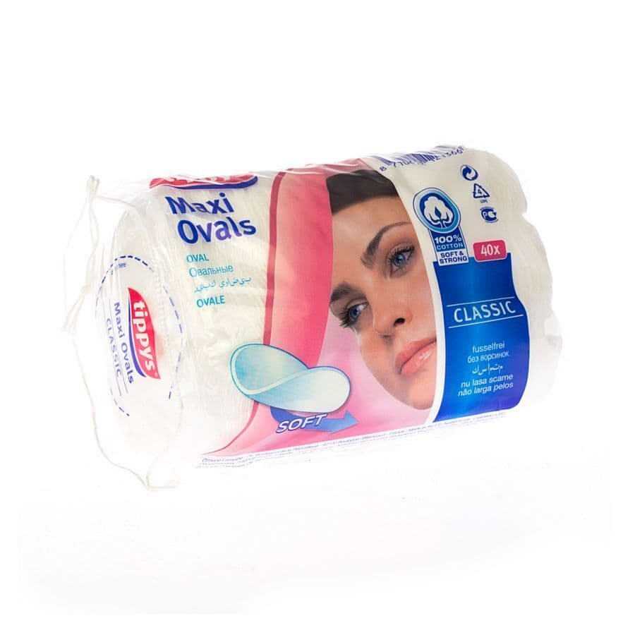 Tippys Maxi Pads Disques Coton Oval 40